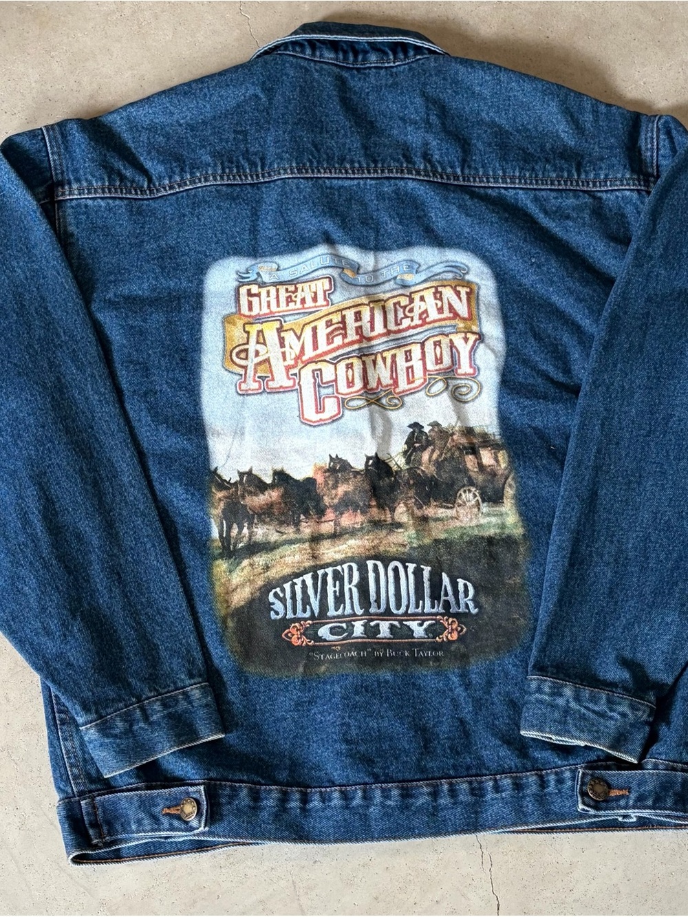 Cobra Silver Dollar City Great American Cowboy Denim Jacket S